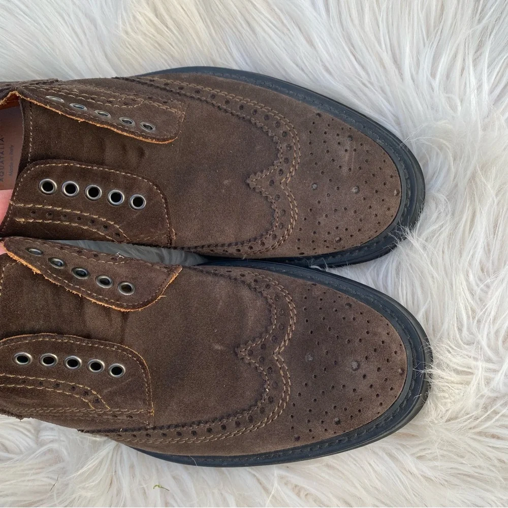 Aquatalia Brown Laceless Oxford 10.5